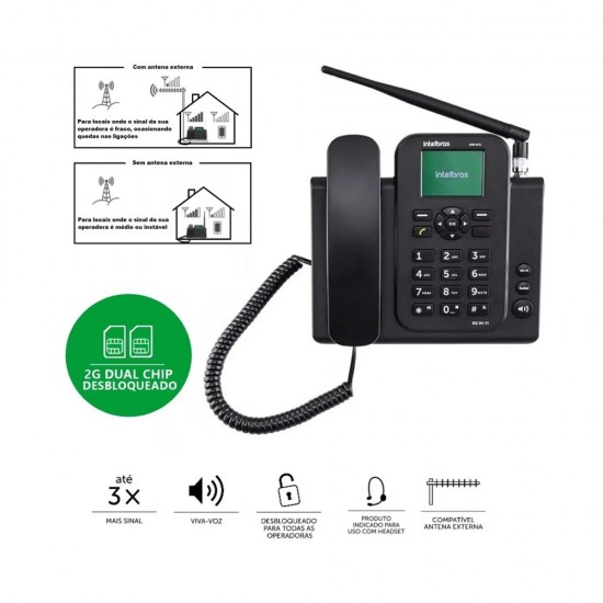 Telefone Celular Fixo 2g Intelbras Cf 4202 N